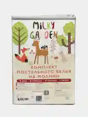 Постельное белье Milky Garden "Seagul" 1,5-сп с простыней на резинке, сатин