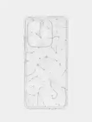 Белый силиконовый чехол на Tecno Spark Go 2024/20C / Текно Спарк Го 2024/20C с рисунком