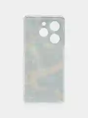Коричневый силиконовый чехол на Tecno Spark Go 2024/20C / Текно Спарк Го 2024/20C с рисунком