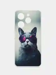 Синий меланж силиконовый чехол на Tecno Spark Go 2024/20C / Текно Спарк Го 2024/20C с рисунком