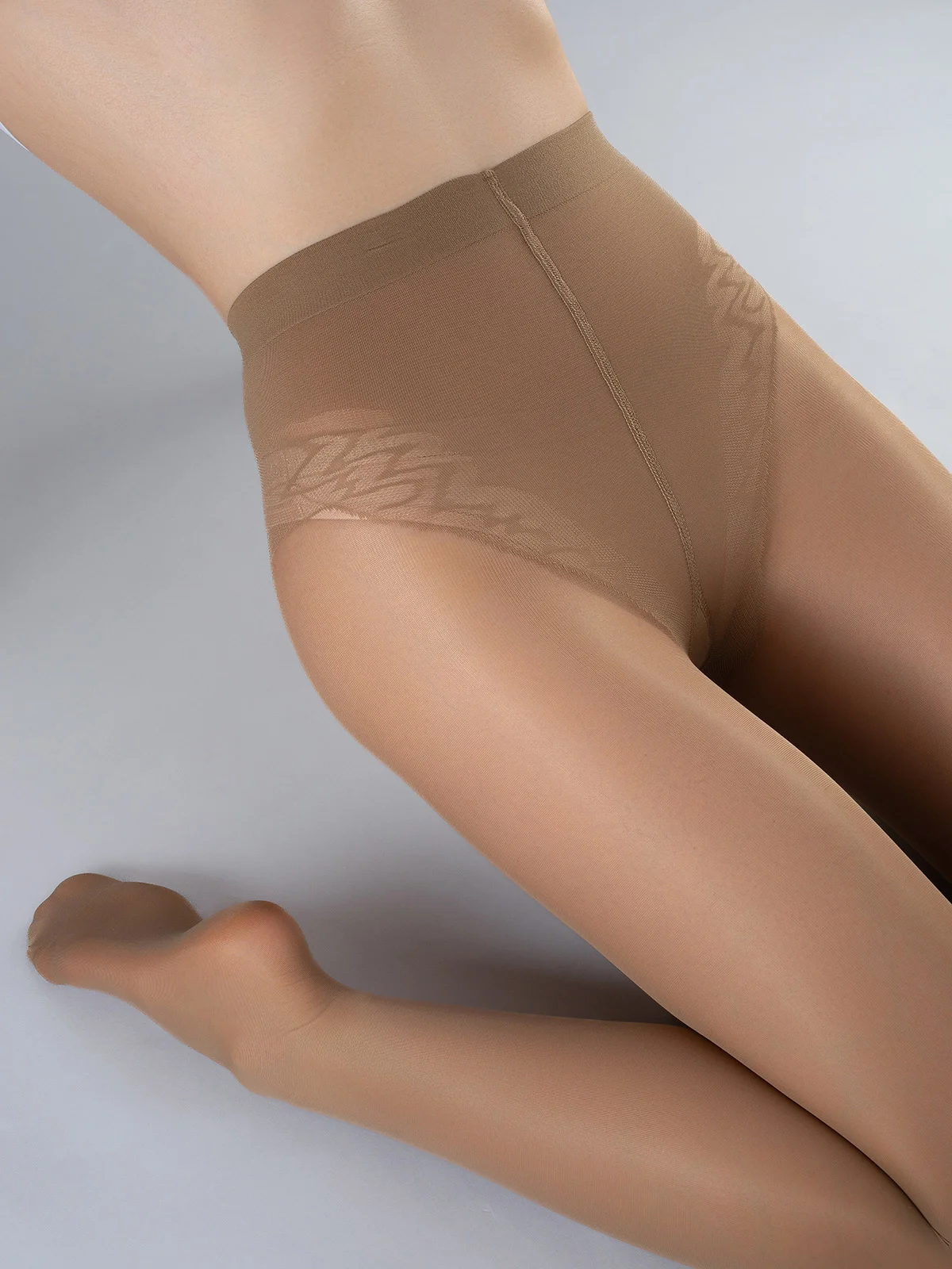 Карамельный kолготки женские с утяжкой ажурными трусиками Giulia Body 40 Den корректирующие
