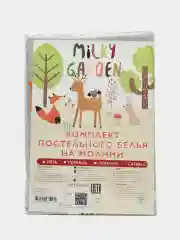 Постельное белье Milky Garden "Seagull" 2-сп с простыней на резинке, сатин