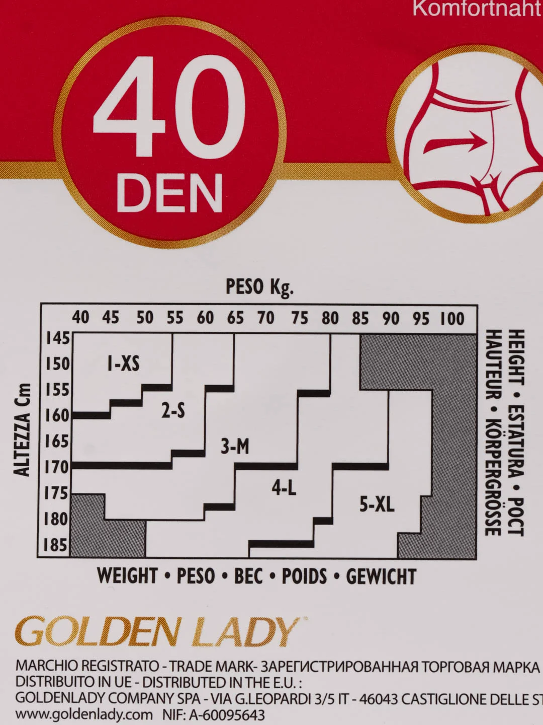 Светло-бежевый колготки прозрачные эластичные 40 den Golden Lady VITA