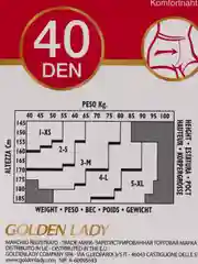 Светло-бежевый колготки прозрачные эластичные 40 den Golden Lady VITA