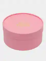 Розовый круглая коробка с крышкой