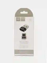 Черный usb адаптер HOCO UA6 USB на Type-C. Переходник USB to Type-c черный