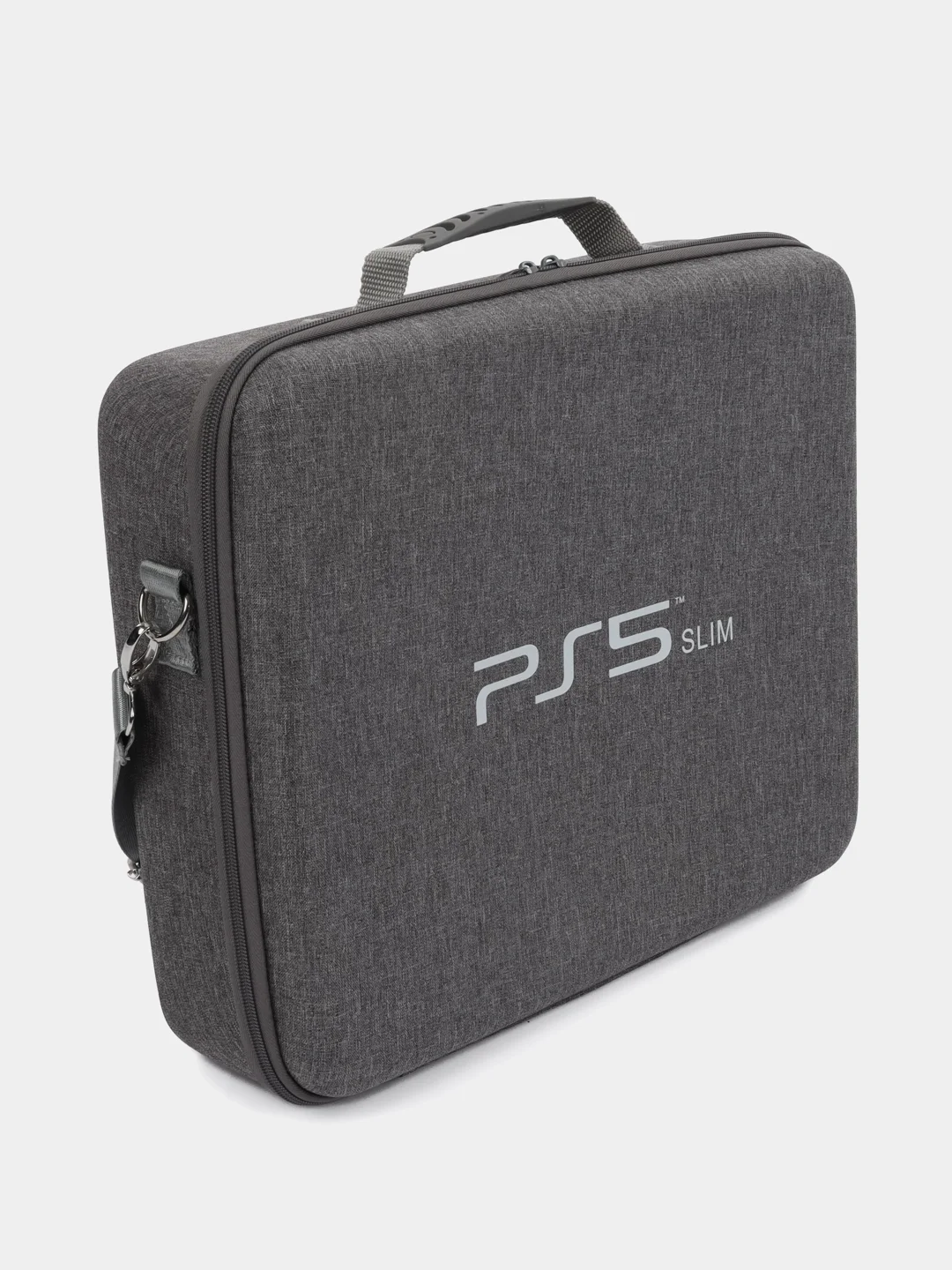 Серый сумка кейс для игровой приставки PS5 Slim