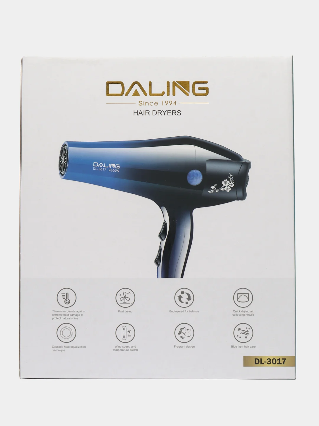 Красный фен для волос Dalling DL-3017