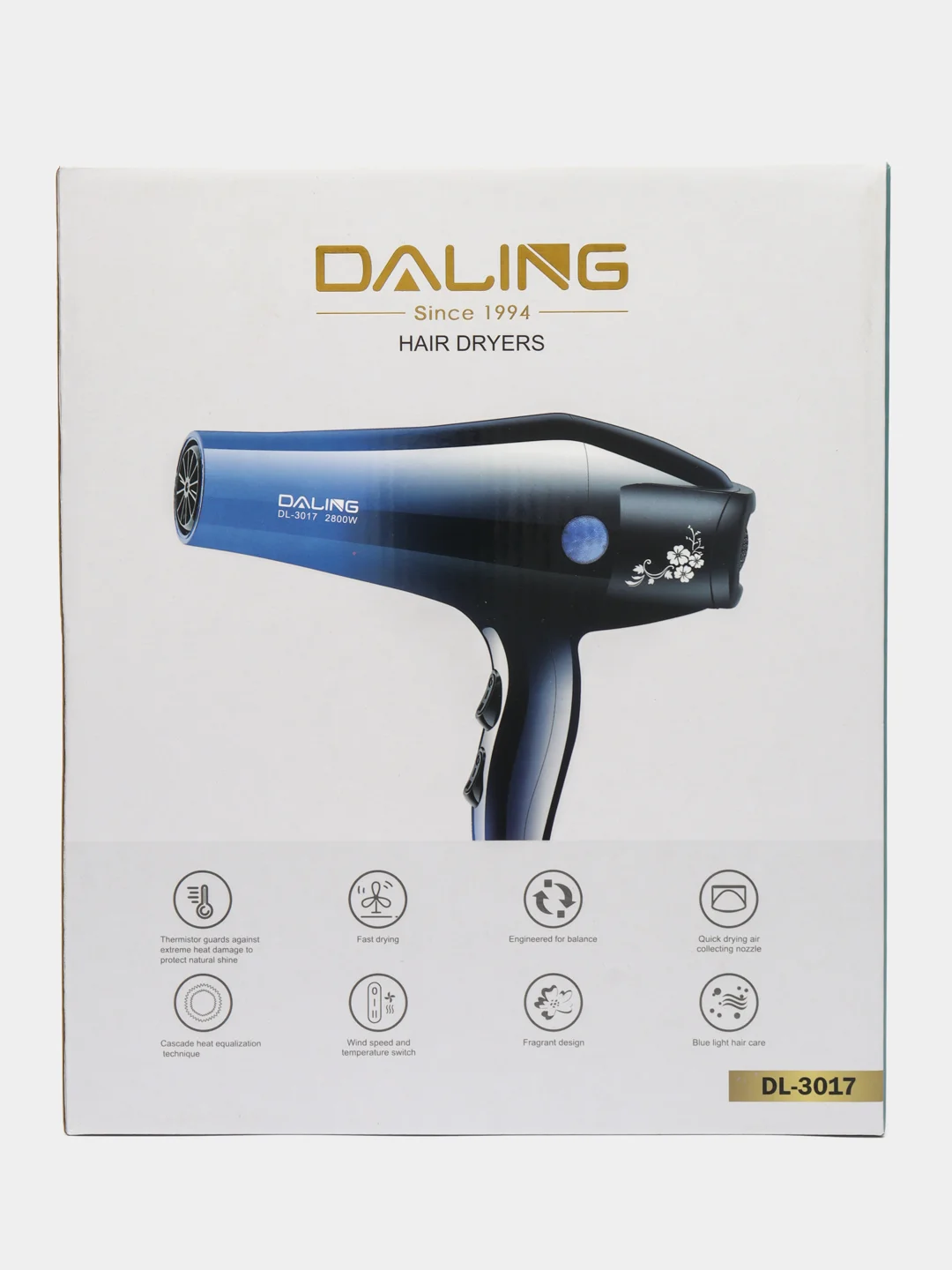 Синий фен для волос Dalling DL-3017