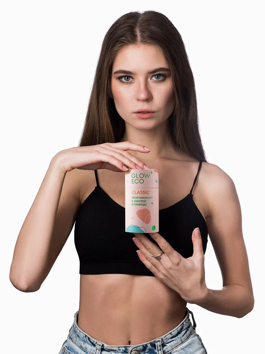 GLOW CARE Менструальные чаши Classic c мешочком, размер S (18 мл) и M (25 мл), 2 шт.
