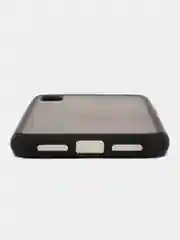 Черный чехол Apple iPhone X / Xs, Айфон Х / Хс пластиковый, матовый, с цветными кнопками