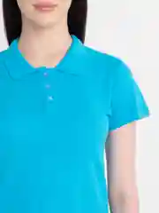 Лазурный женская повседневная футболка поло