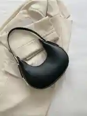 Коричневый сумка багет, женская, на плечо