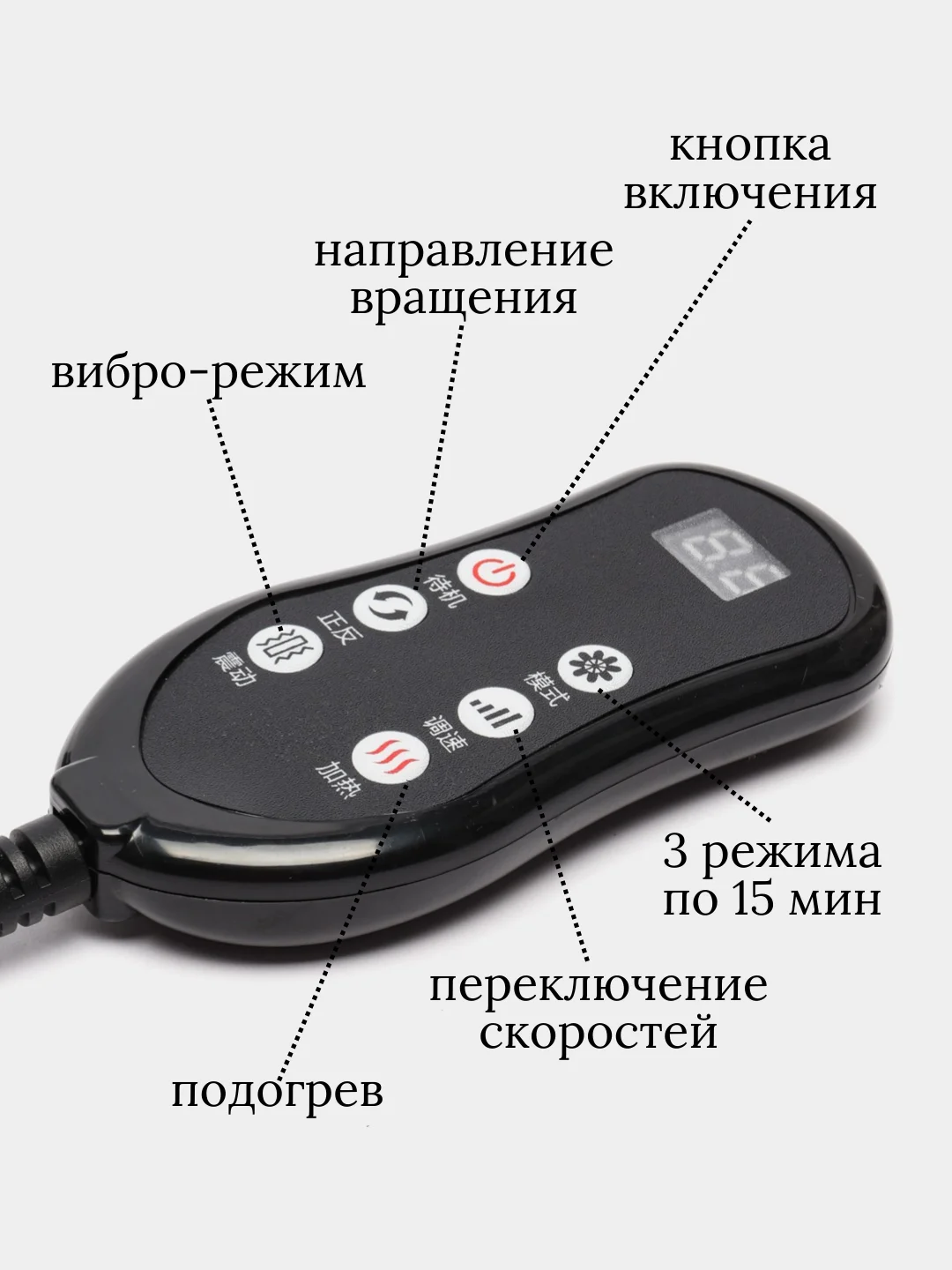 Массажное устройство, массажер, массажная подушка для шеи, плеч, талии, спины с пультом