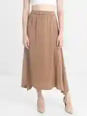 Бежевый меланж юбка