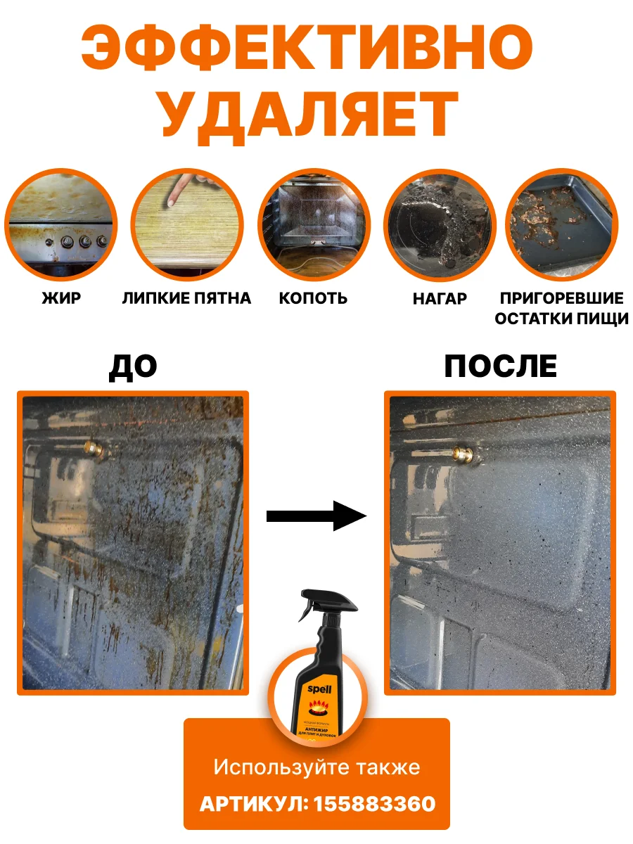 SPELL Антижир: чистящее средство для стеклокерамических плит, 600 мл