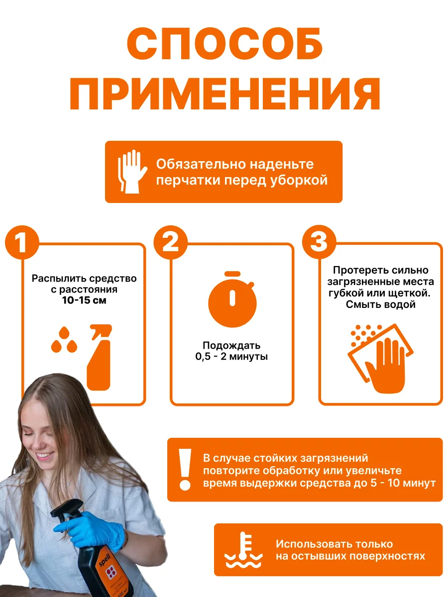 SPELL Антижир: чистящее средство для стеклокерамических плит, 600 мл