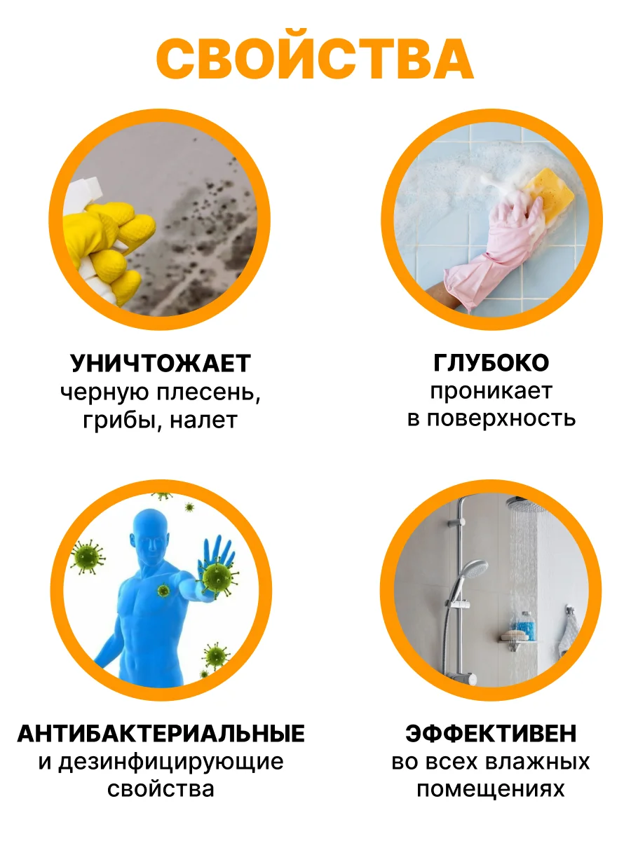 SPELL Средство чистящее для удаления плесени, 600 мл