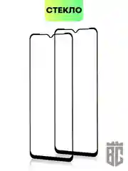 Прозрачный 1-2 шт стекло для Tecno Pop 6 Pro, Infinix Hot 20i/ 12i защитное BROSCORP с черной рамкой
