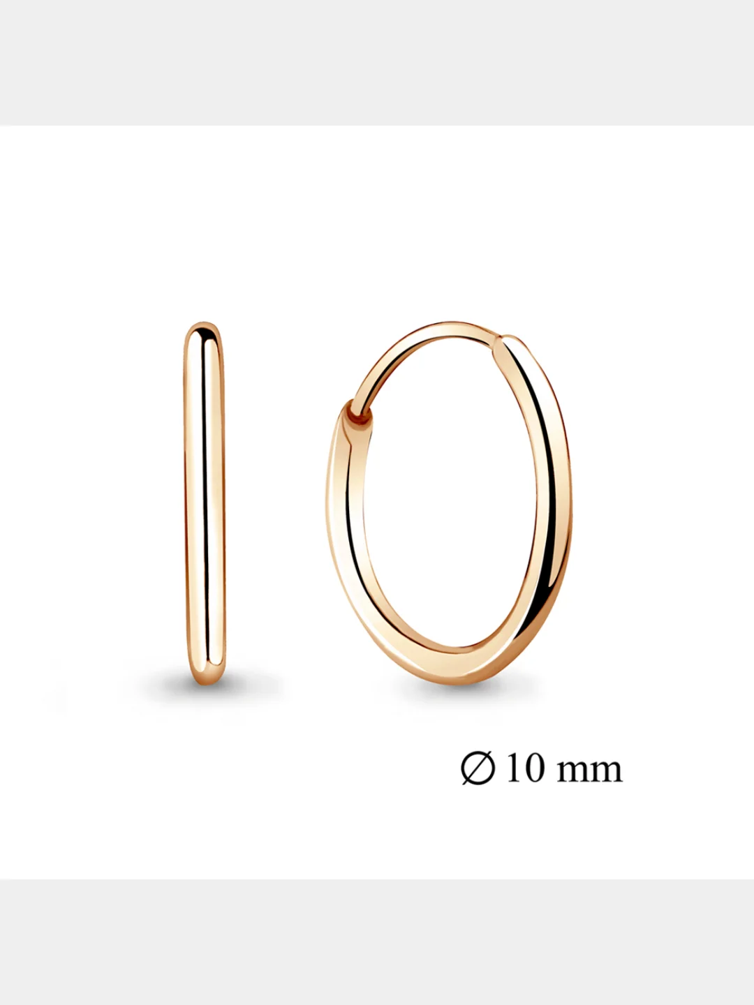 Серьги "Кольцами", из серебра 925 пробы, диаметром от 10-40 мм