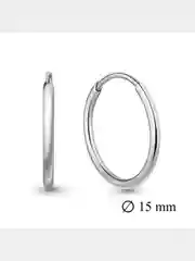 Серьги "Кольцами", из серебра 925 пробы, диаметром от 10-40 мм