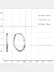 Серьги "Кольцами", из серебра 925 пробы, диаметром от 10-40 мм