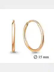 Серьги "Кольцами", из серебра 925 пробы, диаметром от 10-40 мм