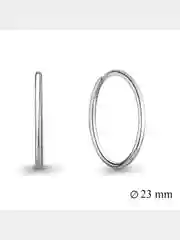 Серьги "Кольцами", из серебра 925 пробы, диаметром от 10-40 мм