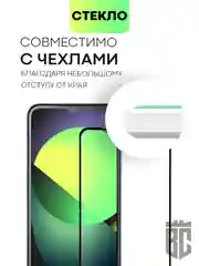 Прозрачный 1-2 шт стекло для Tecno Pop 6 Pro, Infinix Hot 20i/ 12i защитное BROSCORP с черной рамкой