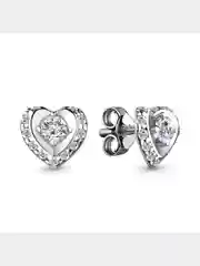 Серьги-гвоздики из серебра 925 пробы  с фианитами