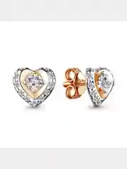 Серьги-гвоздики из серебра 925 пробы  с фианитами