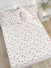 Простынь на резинке  Milky Garden "Розочки", сатин