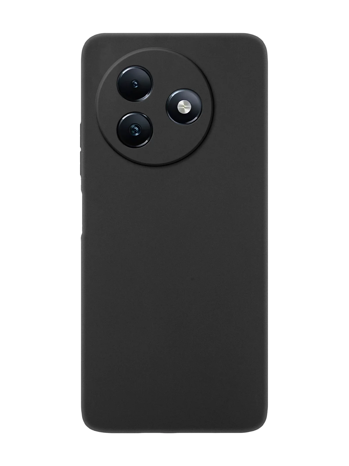 Черный чехол для Itel S24 силиконовый BROSCORP матовый/ прозрачный с бортиком- защитой камер