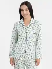 Бирюзовый пижама женская с сердечками, домашний костюм с брюками и рубашкой, рисунок сердце