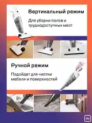 Тёмно-серый ручной вертикальный пылесос Xiaomi Deerma DX118C, РСТ версия