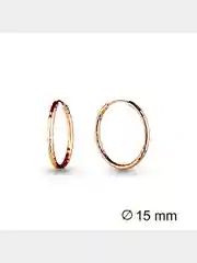 Серьги-конго из серебра с алмазной обработкой 925 пробы, диаметр 15- 50 мм