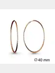 Серьги-конго из серебра с алмазной обработкой 925 пробы, диаметр 15- 50 мм