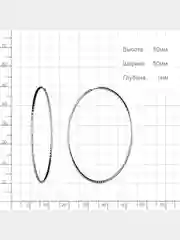 Серьги-конго из серебра с алмазной обработкой 925 пробы, диаметр 15- 50 мм