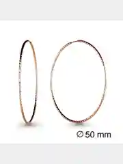 Серьги-конго из серебра с алмазной обработкой 925 пробы, диаметр 15- 50 мм