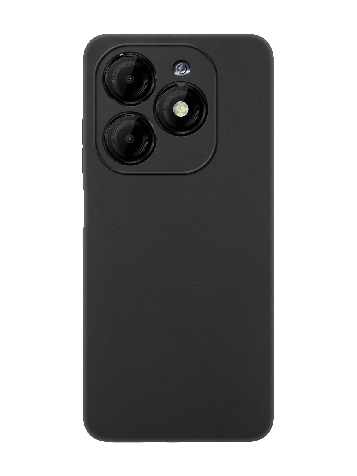 Черный чехол для Itel P55, Itel P55 Plus силиконовый BROSCORP матовый с бортиком- защитой камер