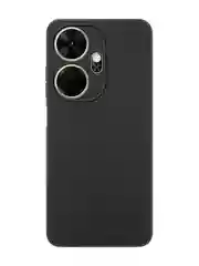 Черный чехол для Itel P55,  Itel P55 Plus силиконовый BROSCORP матовый с бортиком- защитой камер