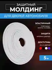 Черный молдинг для защиты кромки дверей с металлической вставкой