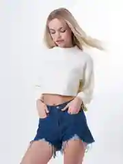 Синий шорты джинсовые