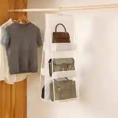 Белый подвесной органайзер для хранения сумок
