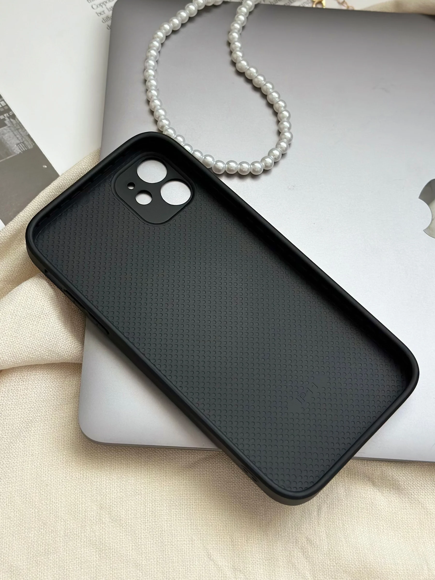 Черный чехол для iPhone 11, со стеклянной панелью и защитой камеры