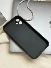 Черный чехол для iPhone 11, со стеклянной панелью и защитой камеры