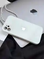 Белый чехол для iPhone 11, со стеклянной панелью и защитой камеры