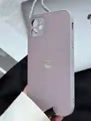 Бежевый меланж чехол для iPhone 11, со стеклянной панелью и защитой камеры