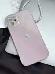 Бежевый меланж чехол для iPhone 11, со стеклянной панелью и защитой камеры