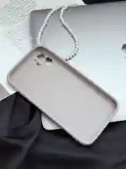 Бежевый меланж чехол для iPhone 11, со стеклянной панелью и защитой камеры